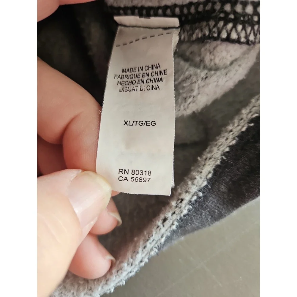 Lucky Brand Grey Label Men's XL Full Zip Hoodie Mixed Media Gray Jacket